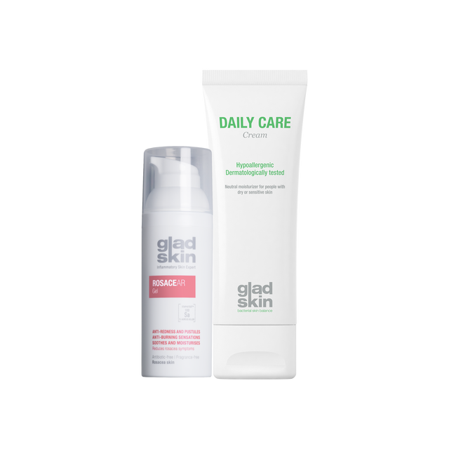 Rosacea Gel Moisturising Set - Ideale Routine zur Behandlung und Feuchtigkeitspflege von zu Rosacea neigender Haut