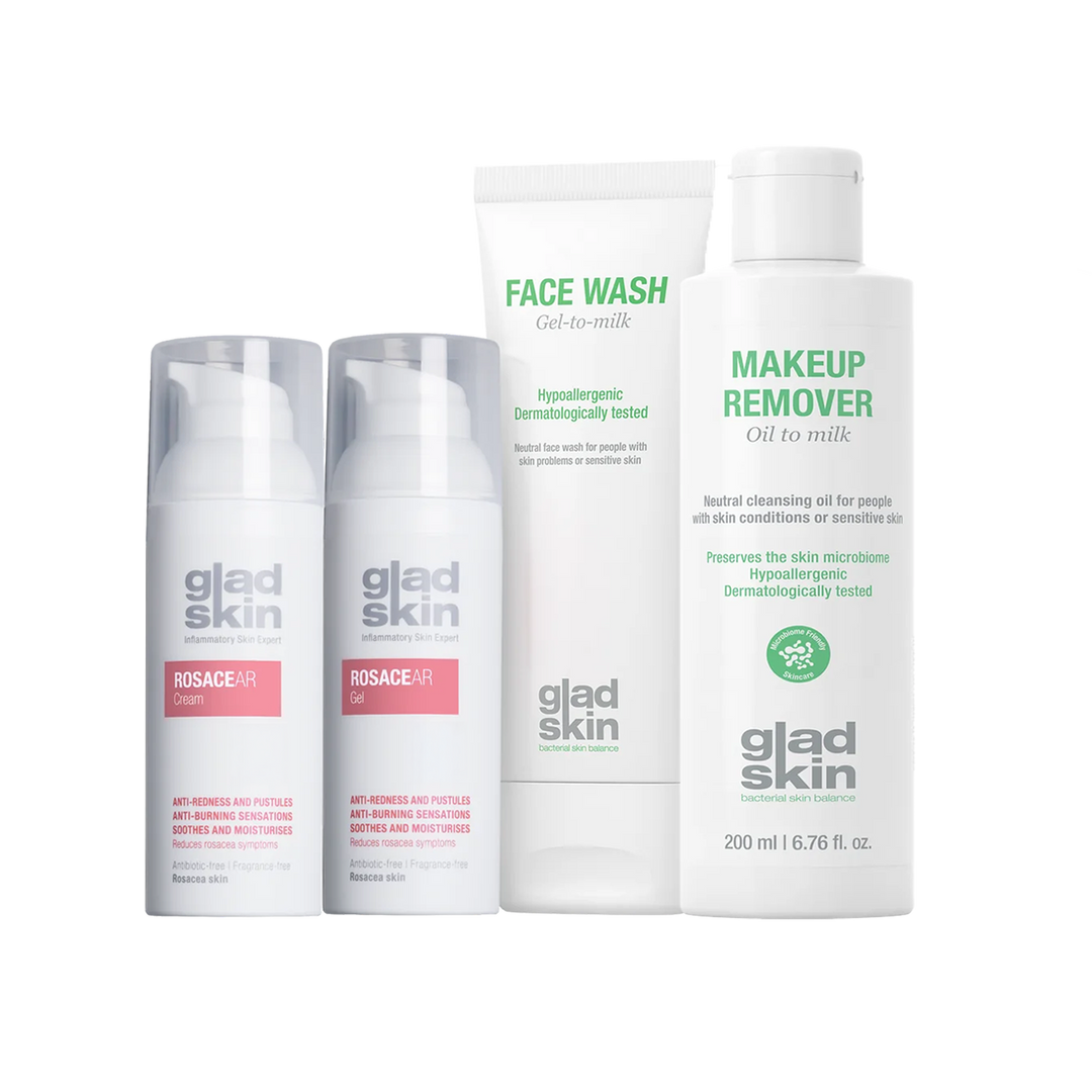 Rosacea Care Set Plus - Gegen Rötungen und Pusteln, gegen brennendes Gefühl, beruhigt die Haut und spendet ihr Feuchtigkeit